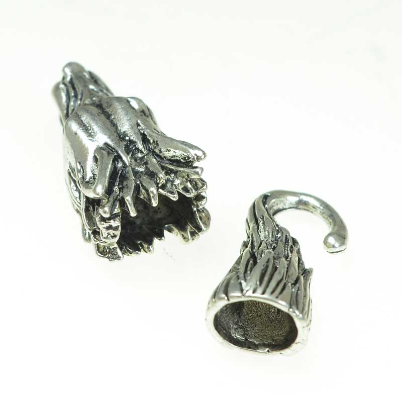 Clasp -  Tail of the Wolf - Antiqued Silver (Set)