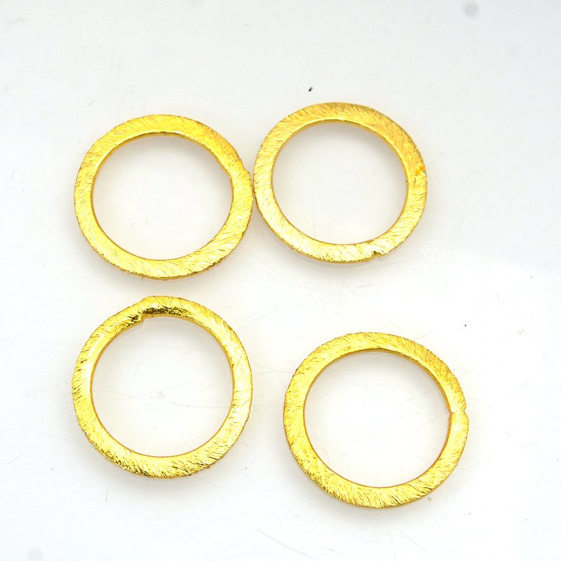 Link - 20mm Brushed Ring - Bright Gold Plated