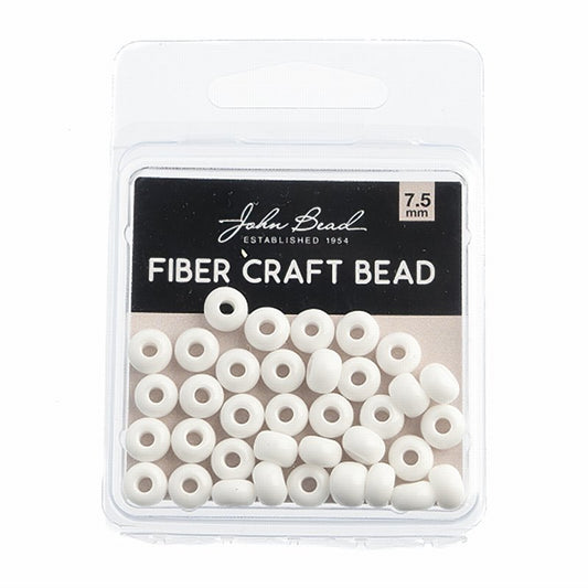 Czech Seed beads - 31/0 (7mm) - Fiber Craft Seed Bead - White (Pack)