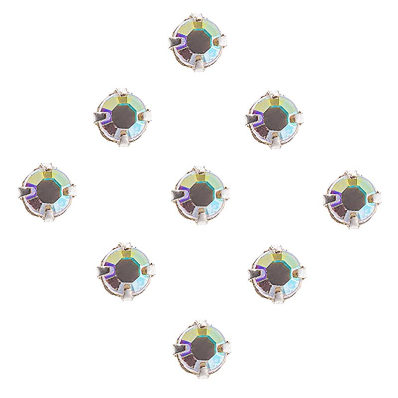 Preciosa Sew-on Rhinestones - ss20 Rose Montees - Crystal AB (12)