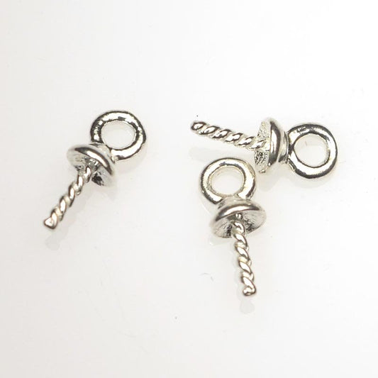 Findings -  Eye Ring with Post - Sterling Silver