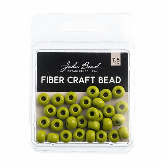 Czech Seed beads - 31/0 (7mm) - Fiber Craft Seed Bead - Olive Green (Pack)