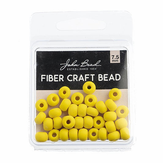 Czech Seed beads - 31/0 (7mm) - Fiber Craft Seed Bead - Matte Lemon Yellow (Pack