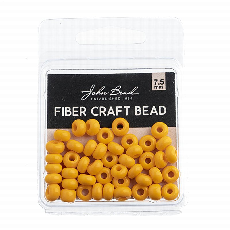 Czech Seed beads - 31/0 (7mm) - Fiber Craft Seed Bead - Light Orange (Pack)