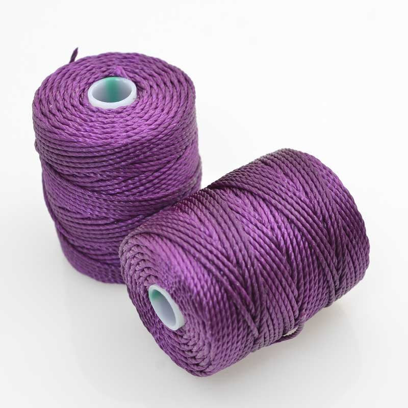 C-Lon Bead Cord - Grape - Heavy