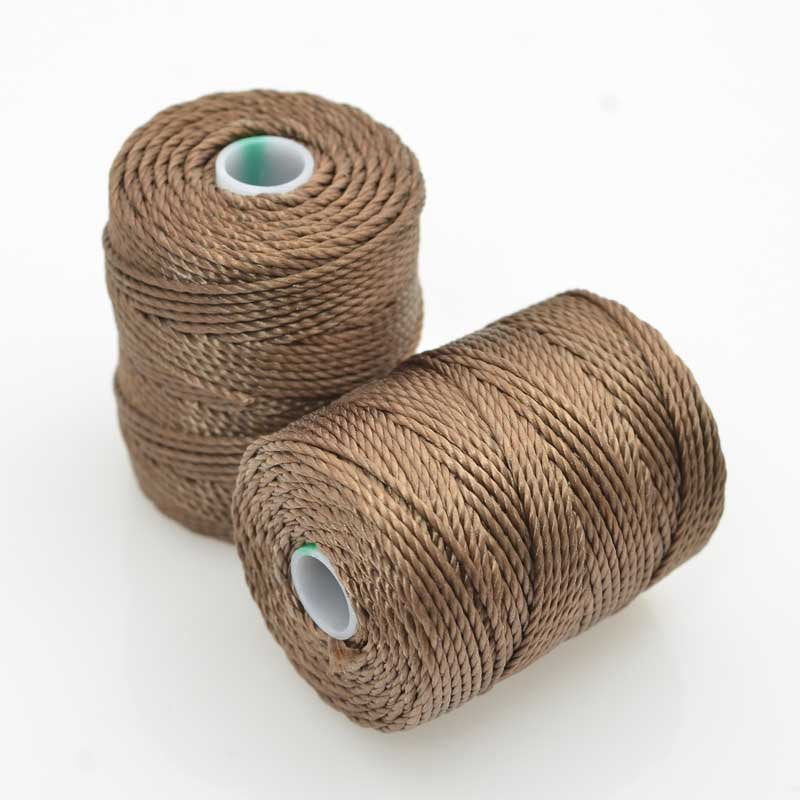 C-Lon Bead Cord - Medium Brown - Heavy