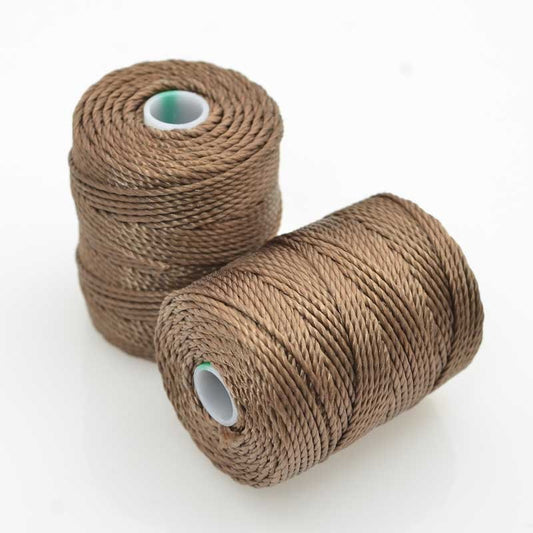 C-Lon Bead Cord - Medium Brown - Heavy