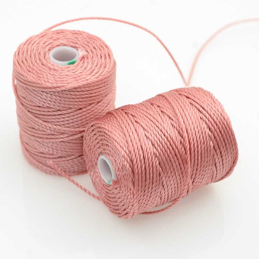 C-Lon Bead Cord - Rose - Heavy