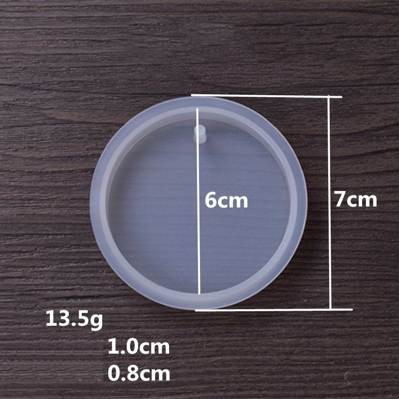 Mold - 60mm Pendant Round with Hole