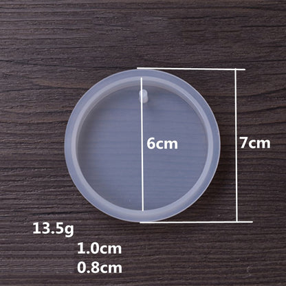 Mold - 60mm Pendant Round with Hole