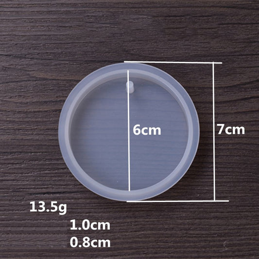 Mold - 60mm Pendant Round with Hole