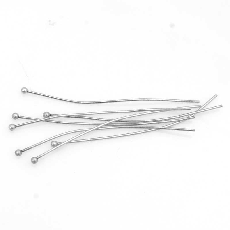 Headpins - 2in / 22ga Ball Head - Antiqued Silver (50)