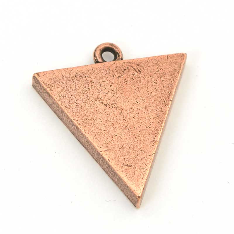 Resin Bezel Tray - Large Triangle Pendant - Antiqued Copper
