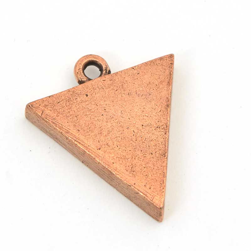 Resin Bezel Tray - Small Triangle Pendant - Antiqued Copper