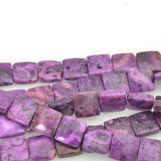 Purple Crazy Lace   12mm Square 8in