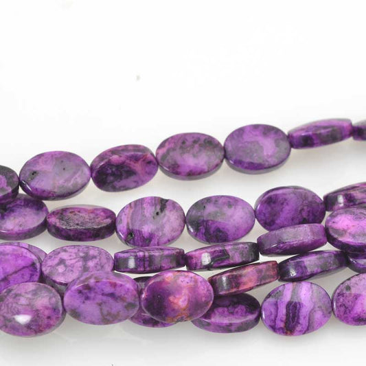 Purple Crazy Lace   10x14mm Oval 8in