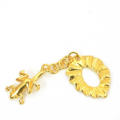 Clasp -  Frog on a Lily Pad - Gold Plated