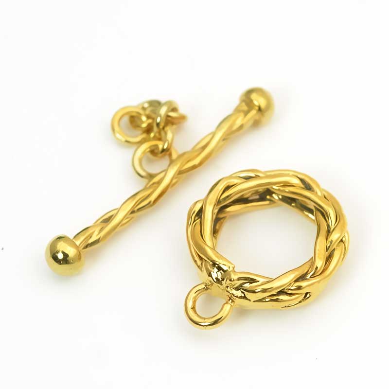 Toggle Clasp -  Birds Nest - Gold Plated
