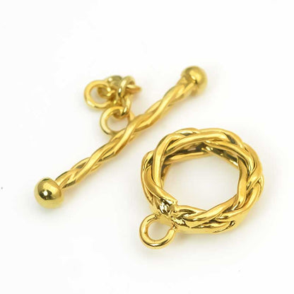 Toggle Clasp -  Birds Nest - Gold Plated