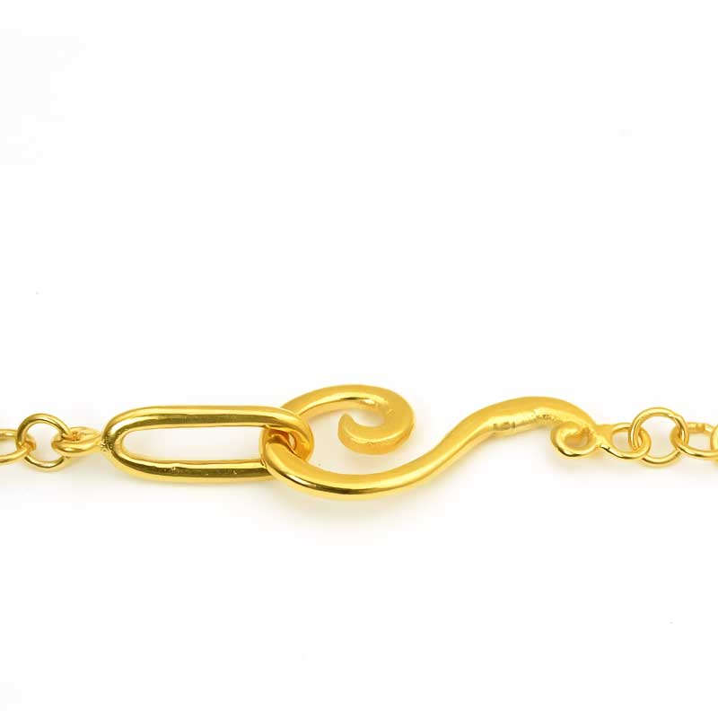 Hook and Eye Clasp -  Question Mark Hook - Gold Plated