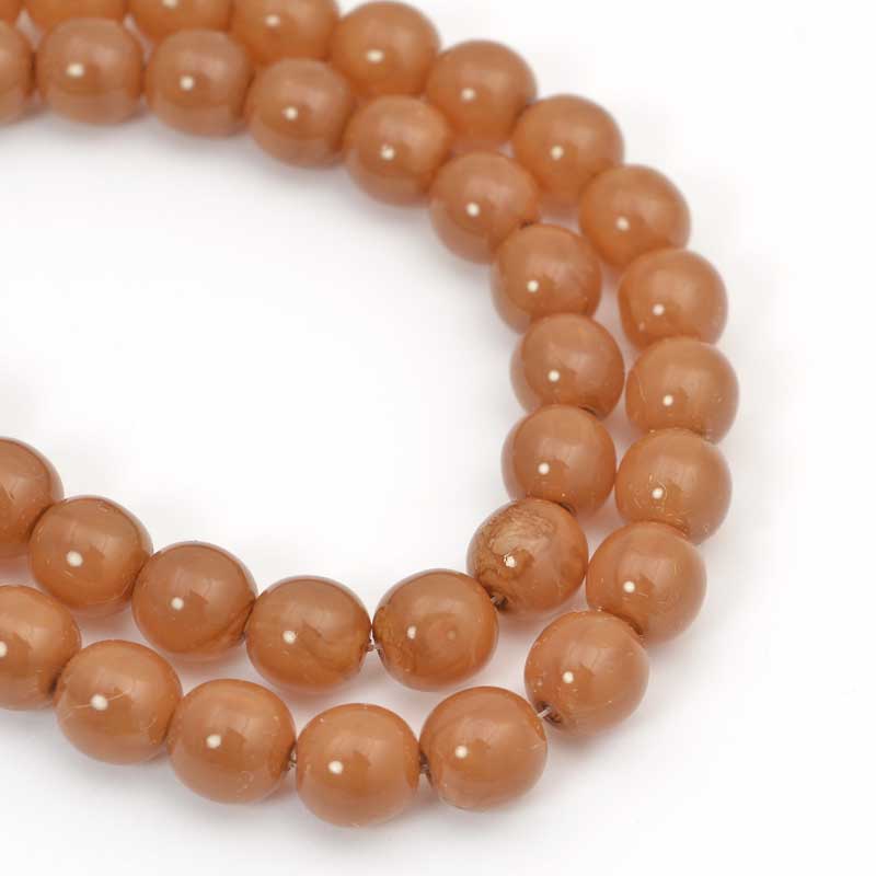 Glass Beads Round - 8mm - Hazel (strand 25)