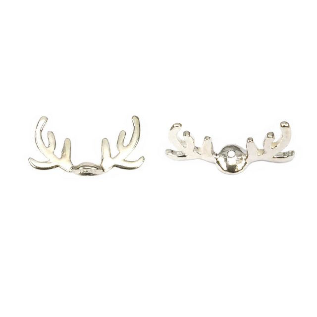 Bead Cap Antlers - Sterling Silver
