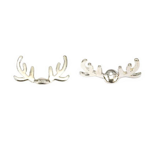 Bead Cap Antlers - Sterling Silver