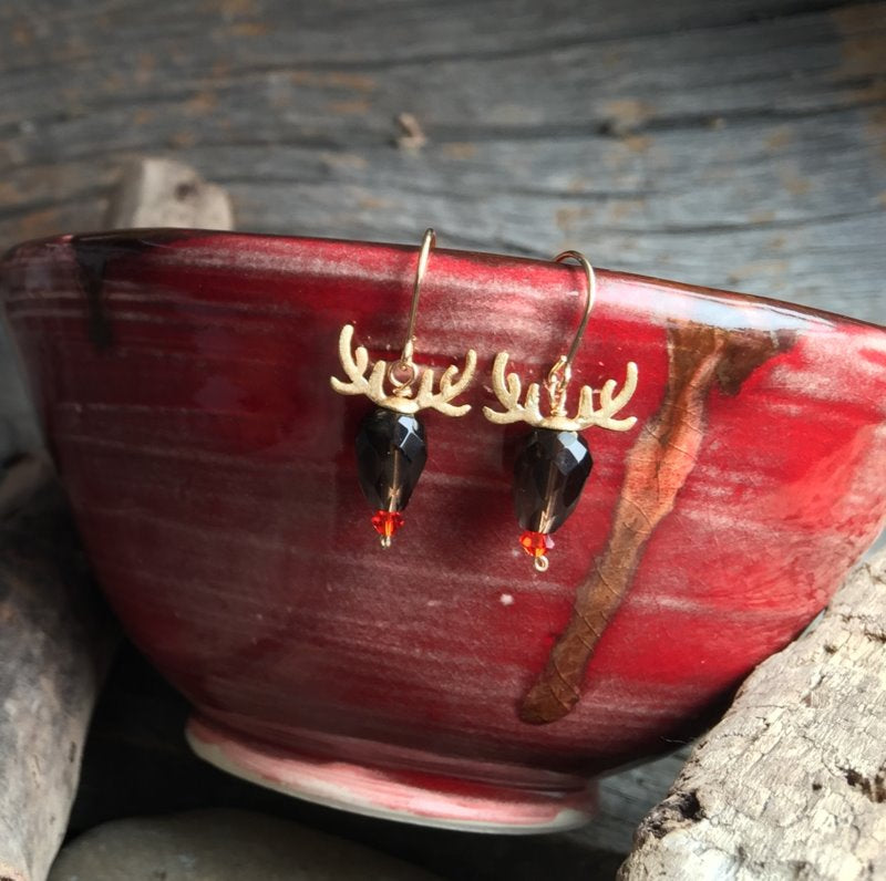 Bead Cap Antlers - Sterling Silver