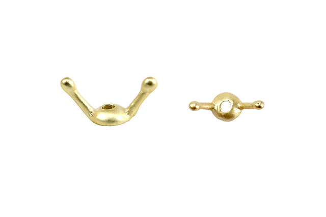 Bead Cap Antennae Cap - Vermeil
