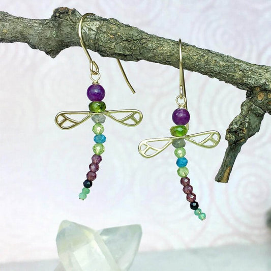 Bead Cap Dragonfly Wings - Vermeil