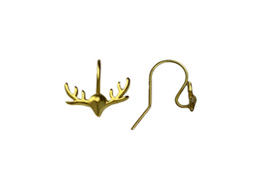Earring -  Antler Hook Earwire - Vermeil (Pair)