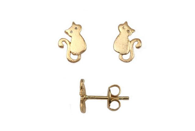 Earring -  Kitty Studs - Vermeil (Pair)