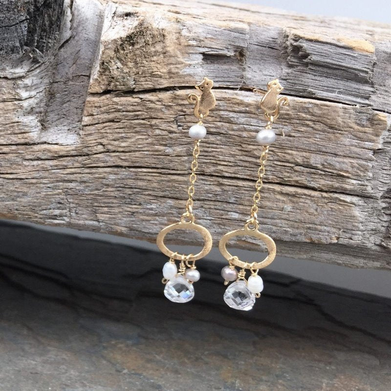 Earring -  Kitty Studs - Vermeil (Pair)