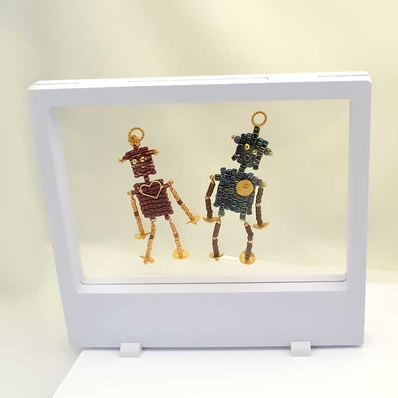 Display Stands - 7in Rectangle Floating Display Box Frame - White