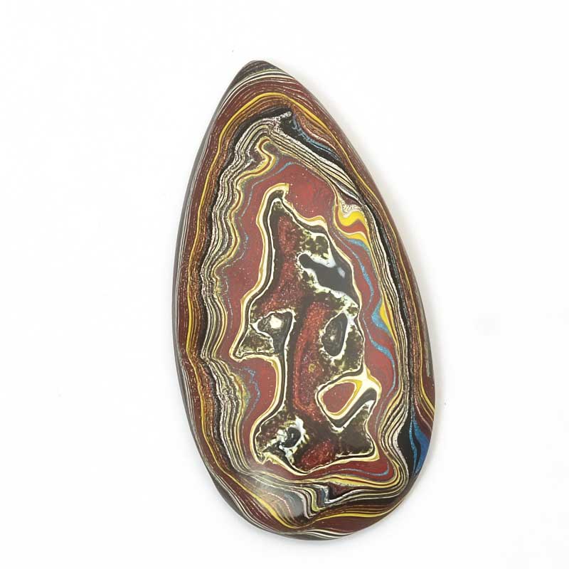 OOAK Cabochon -  Freeform Tear Drop - Fordite - Corvette