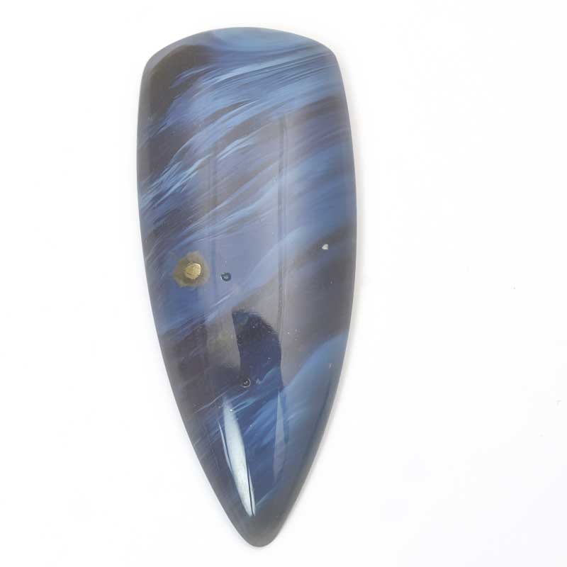OOAK Cabochon -  Freeform Shield - Leland Blue