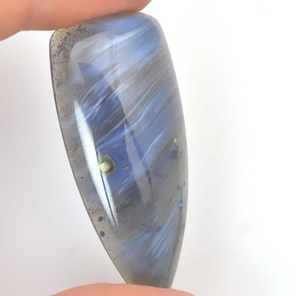 OOAK Cabochon -  Freeform Shield - Leland Blue