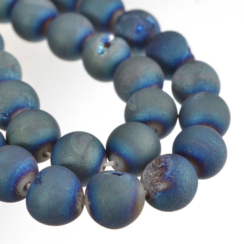 12mm Druzy Window Blue Green 6pcs