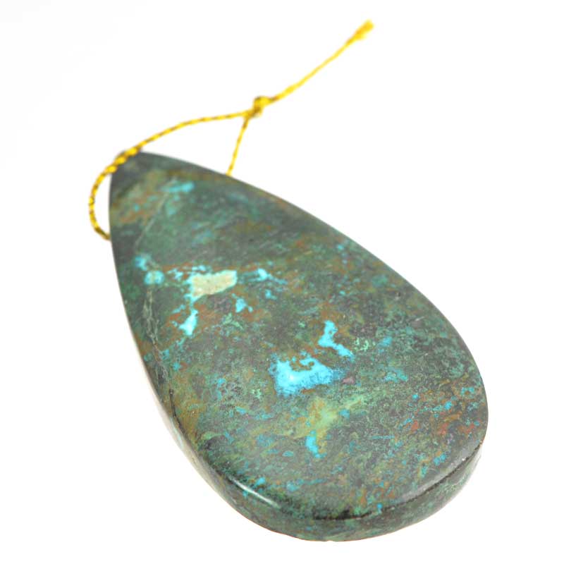 OOAK Stone Pendant - 56mm Tear Drop - Chrysocolla