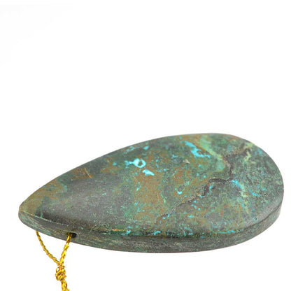 OOAK Stone Pendant - 56mm Tear Drop - Chrysocolla