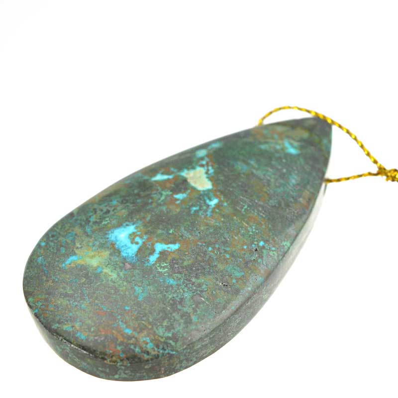 OOAK Stone Pendant - 56mm Tear Drop - Chrysocolla