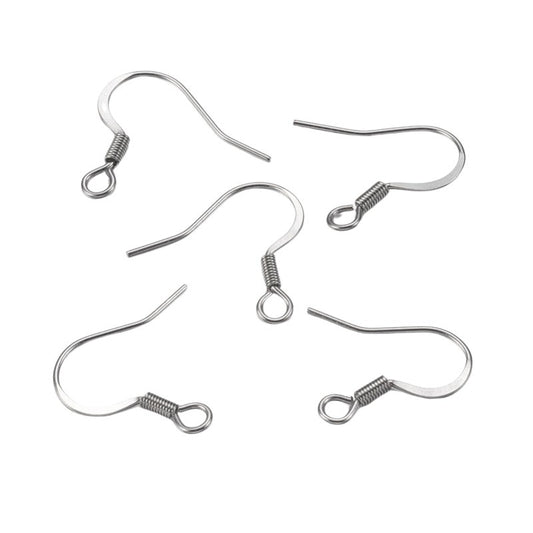 Earring - French Style Classic Fishhook - Surgical Steel (4 pairs)