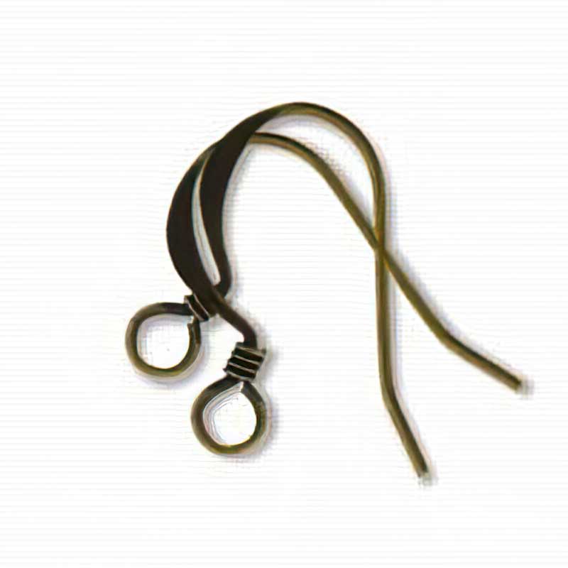 Earring -  French Style Classic Fishhook - Antiqued Brass (4 pairs)