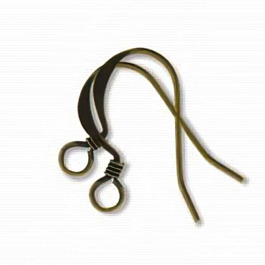 Earring -  French Style Classic Fishhook - Antiqued Brass (4 pairs)