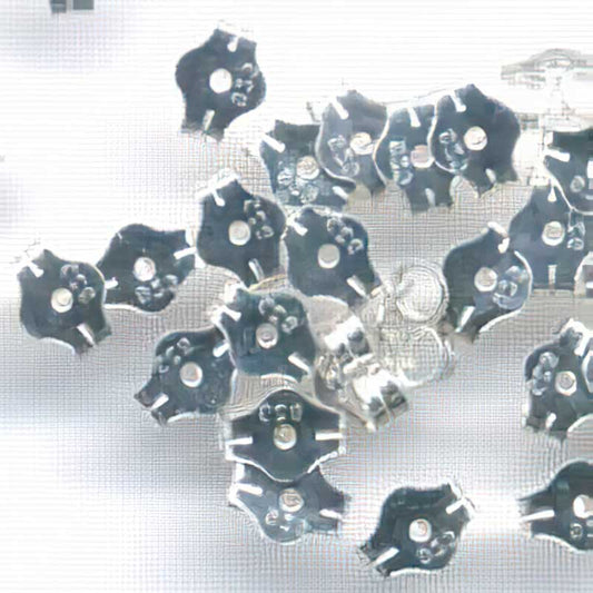 Earring - Small Butterfly Clutch - Sterling (4 pairs)