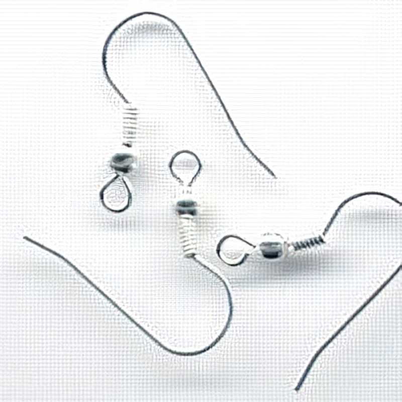 Earring -  Simple Fishhooks - Bright Silvertone (4 pairs)