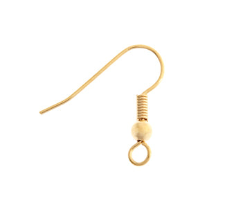 Earring -  Simple Fishhooks - Goldtone (4 pairs)