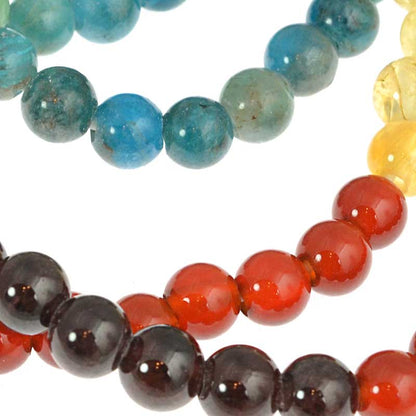Chakra Mixed Stone   6mm LH Round 16in