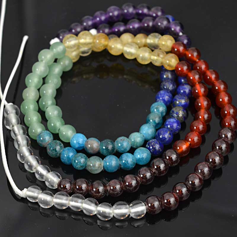 Chakra Mixed Stone   6mm LH Round 16in