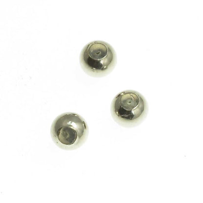 Silicone Filled Slider Smart Bead - 4mm - Round - Antiqued Sterling (10)